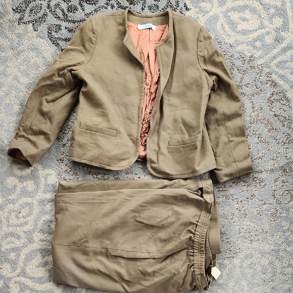 Vintage Prestige Of Boston Wool Blazer and Pants Set Tan 16